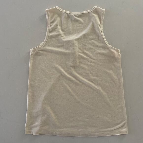 Toad&Co Piru Henley Tank Top in a light oat or salt color Women's Size Small - Picture 5 of 5